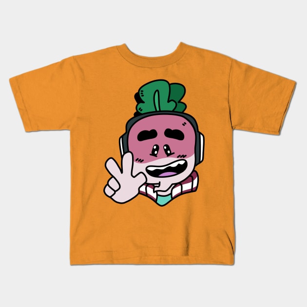 Positive Radish Kids T-Shirt by JenjoInk